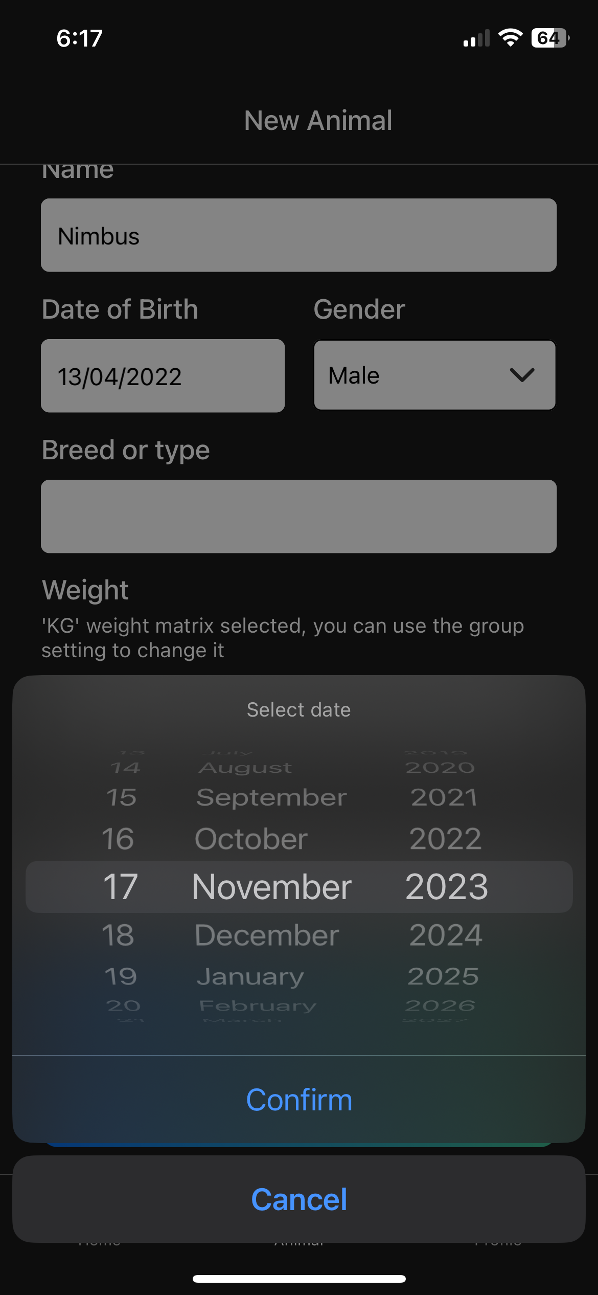 date-selector